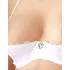 Cottelli - conjunto lencería sujetador abierto encaje cordones blanco - 80B/M