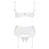 Cottelli - conjunto blanco realzador de encaje con corsé - 80B/M