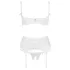 Cottelli - conjunto lencería sujetador abierto encaje cordones blanco - 80B/M