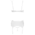 Cottelli - conjunto lencería sujetador abierto encaje cordones blanco - 80B/M