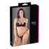 Cottelli - sujetador abierto con tirantes y anillo - tanga - negro - 80B/M
