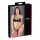 Cottelli - sujetador abierto con tirantes y anillo - tanga - negro - 85B/L