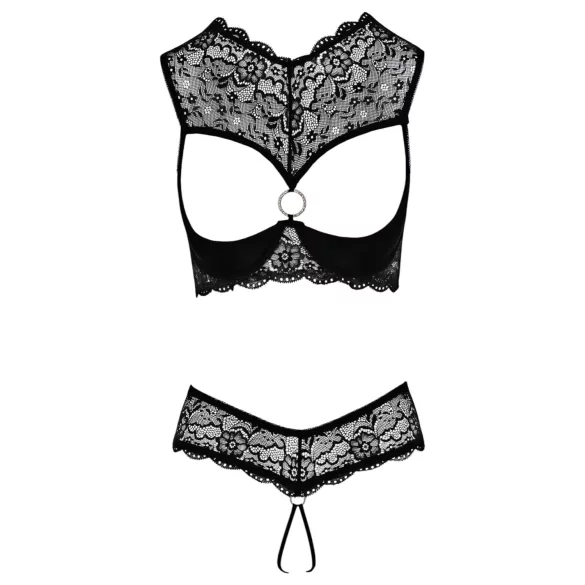 Cottelli - conjunto lencería sujetador abierto - negro - 85B/L