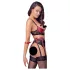 Cottelli Bondage - conjunto lencería bondage - encaje mate - rojo - L
