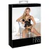 Abierta Fina - conjunto lencería abierto - tanga y corsé - negro - M