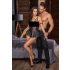 Cottelli Bondage - Conjunto Brillante y Esposas (Negro)