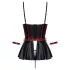 Cottelli Bondage - set lencería brillante con esposas - negro - 80B/M