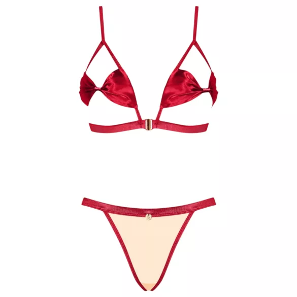Obsessive Rubinesa - conjunto lencería sexy - encaje rojo - L/XL