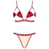 Obsessive Rubinesa - conjunto lencería sexy - encaje rojo - L/XL