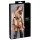 Cottelli Bondage - arnés corporal brillante - bikini - negro