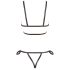 Cottelli Bondage - Arnés bikini brillante (negro) - XL