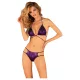 Obsessive Balitta - bikini brillante con cuello halter (negro) - M