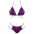 Obsessive Balitta - bikini brillante de cuello halter (lila) - M