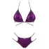 Obsessive Balitta - bikini brillante con cuello halter (negro) - M