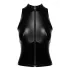 Noir - top brillante con cremallera (negro)