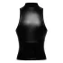 Noir - top brillante con cremallera (negro)