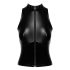 Noir - Top Brillante con Cremallera (Negro) - M