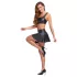 Cottelli - conjunto de top mate con cordones y minifalda (negro) - M