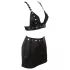 Cottelli - Conjunto de top y minifalda de cuero sintético (negro) - L