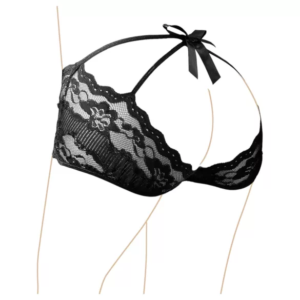 Cottelli - Braguita brasileña de encaje - negro - XL