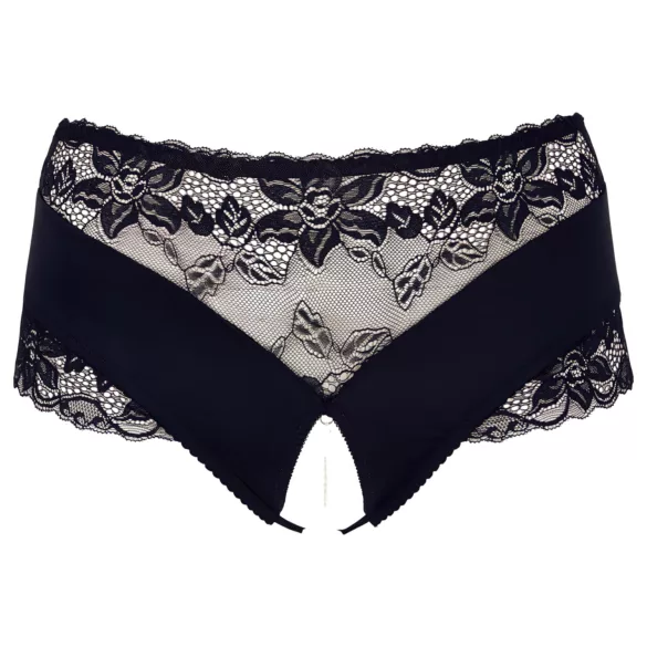 Cottelli Plus Size - braga abierta con encaje y perlas - negro