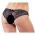 Cottelli - bragas abiertas de encaje con lazo (negro)