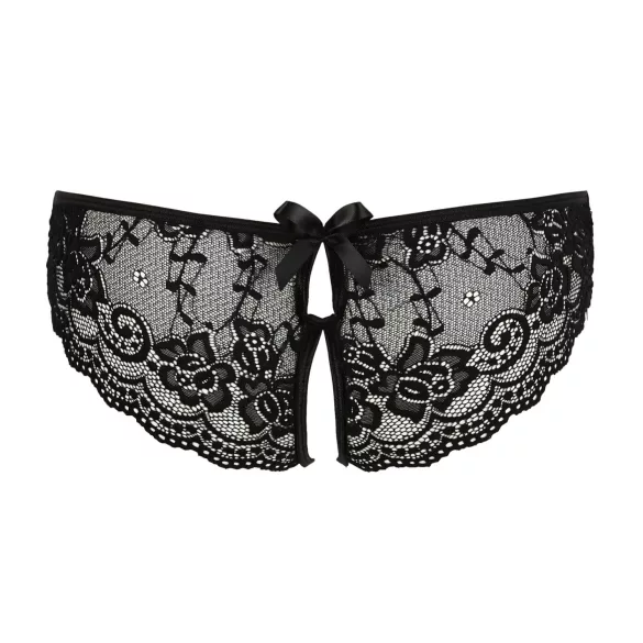 Cottelli - Braguita abierta de encaje con lazo - negro - M