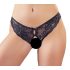 Cottelli - bragas abiertas de encaje con lazo (negro) - L