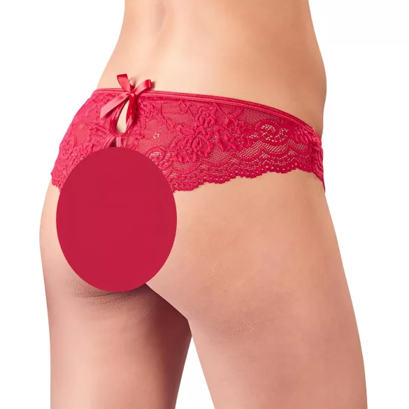 Cottelli - braga brasileña abierta con lazo - mujer - rojo - XL