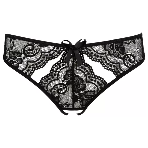 NO:XQSE - braga abierta con lazo y corte sexy - encaje negro