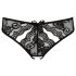 NO:XQSE - Braguita femenina con lazo y abertura (negro) - XL