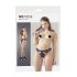 NO:XQSE - Braguita femenina con lazo y abertura (negro) - XL