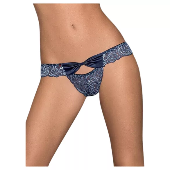 Obsessive Auroria - braguita mujer con lazo bordada - azul - L/XL