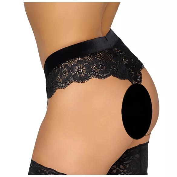 Cottelli Party - braga de encaje con cadena - negro