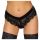 Cottelli Party - tanga de encaje con cadenas (negro) - M