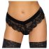 Cottelli Party - tanga de encaje con cadenas (negro) - M
