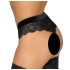 Cottelli Party - tanga de encaje con cadenas (negro) - M