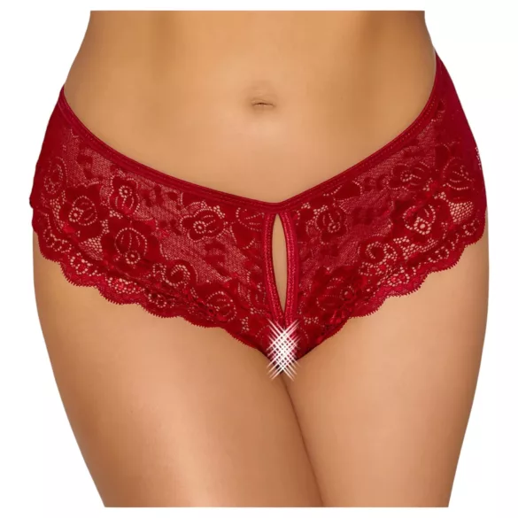 Cottelli - braga abierta de encaje - rojo
