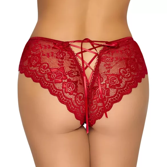 Cottelli - braga abierta de encaje - rojo