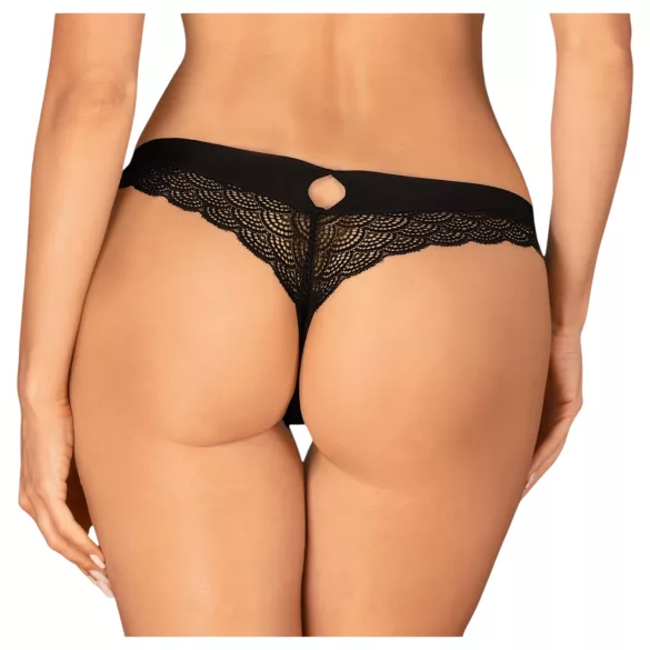 Obsessive Chemeris - tanga sexy - encaje negro - M/L