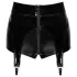 Noir - short brillante con liguero - negro