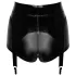 Noir - short brillante con liguero - negro