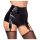 Noir - pantalones cortos brillantes con liguero (negro) - M