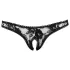 Cottelli - Tanga sexy de encaje negro - XL