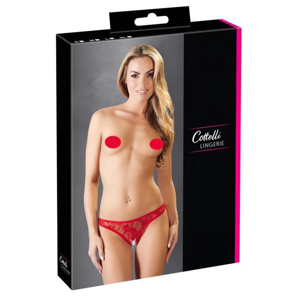 Cottelli - Tanga de encaje sexy (rojo)