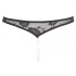 Cottelli - Tanga abierto de encaje con perlas - negro - M