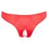 Cottelli - tanga rojo floral abierto con perlas - M