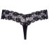 Cottelli - tanga de encaje negro con doble perla - M