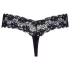 Cottelli - tanga de encaje con doble perla - negro - XL