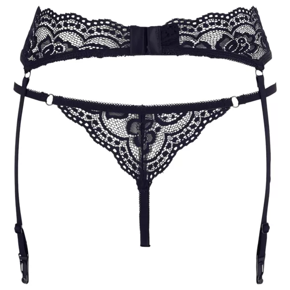 Cottelli - liguero y tanga de encaje - negro - M
